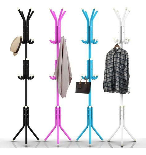 Perchero de Pie Metal Organizador Colgador Estante 1.75 MT