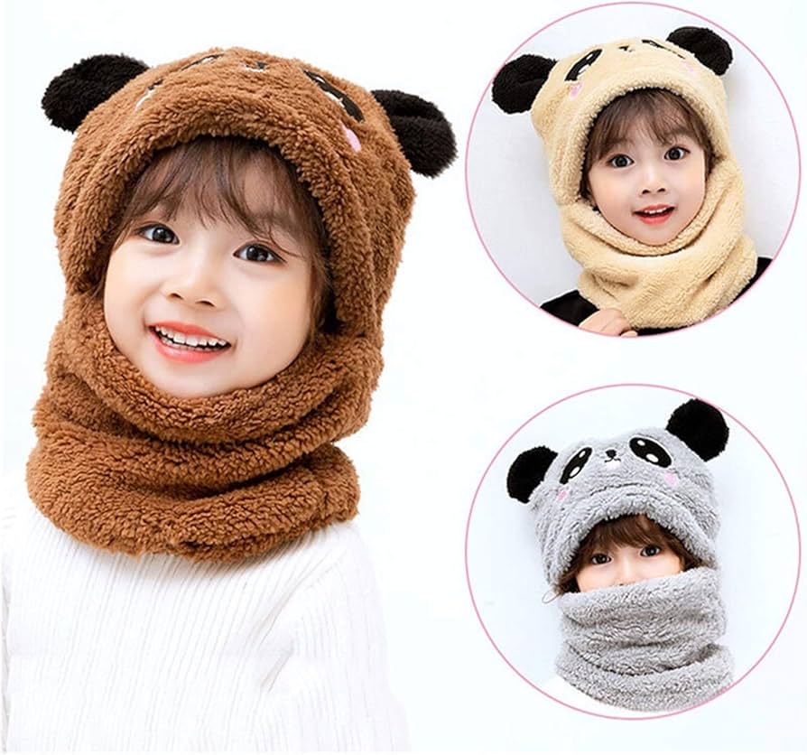Gorro Chullo Oso 2 en 1 con Bufanda para Niños | Peluche Térmico
